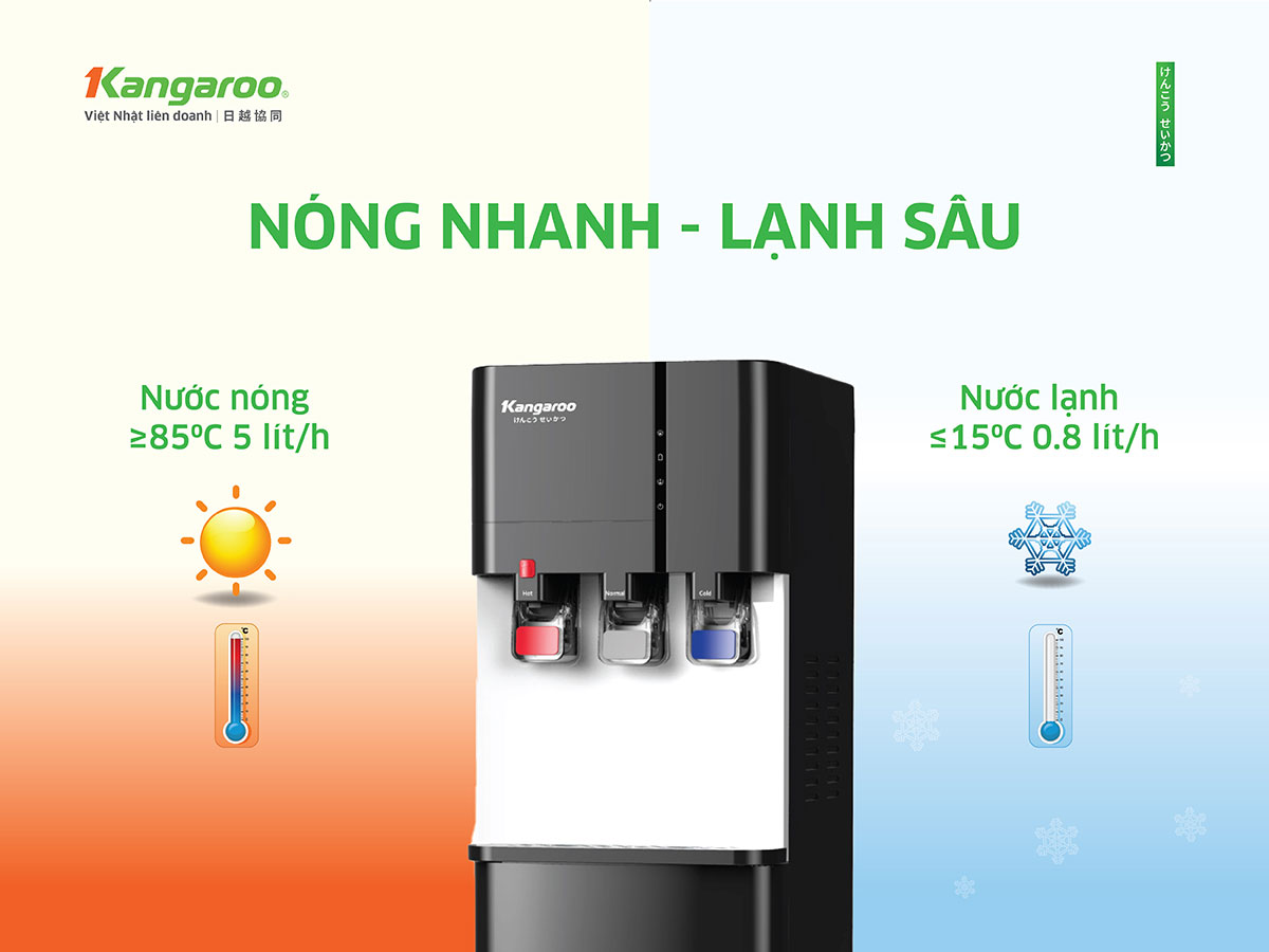 Cây nước nóng lạnh Kangaroo KG599A3 nóng nhanh- lạnh sâu